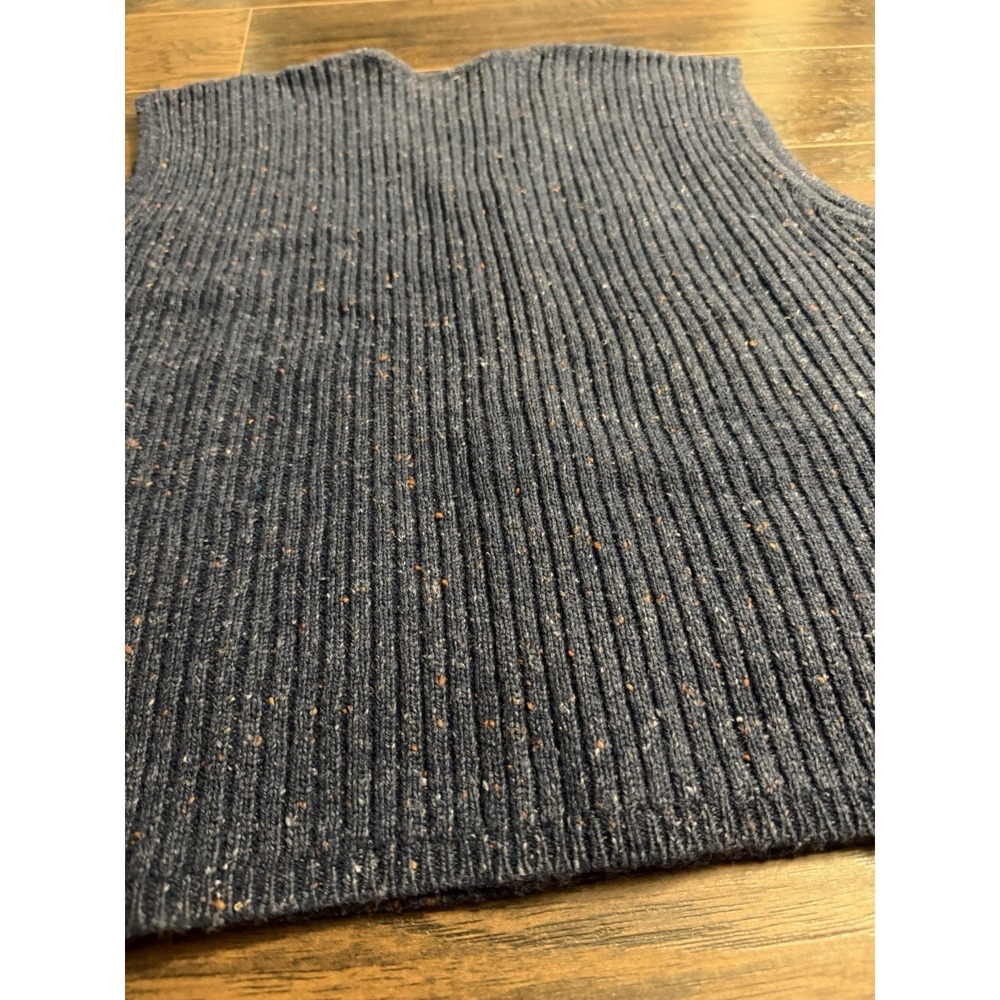 Koret City Blues Petite Small Floral Patchwork Sweater Vest Zip Front Grandma PS - Picture 6 of 8